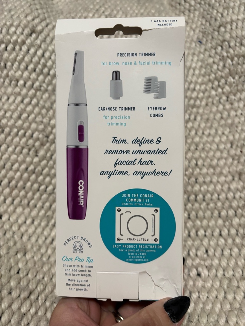 Brand New Conair All-in-One Facial Trimmer. For brows, nose & face. - Picture 2 of 4
